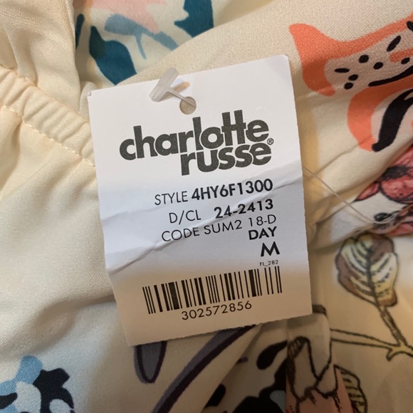 Cream Printed Romper - Picture 3 of 3